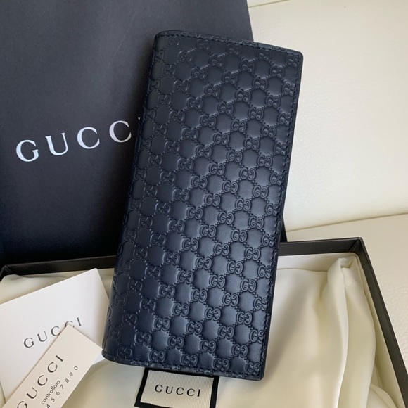 NWT Gucci Wallet Blue Micro GG Men Leather - Picture 2 of 7